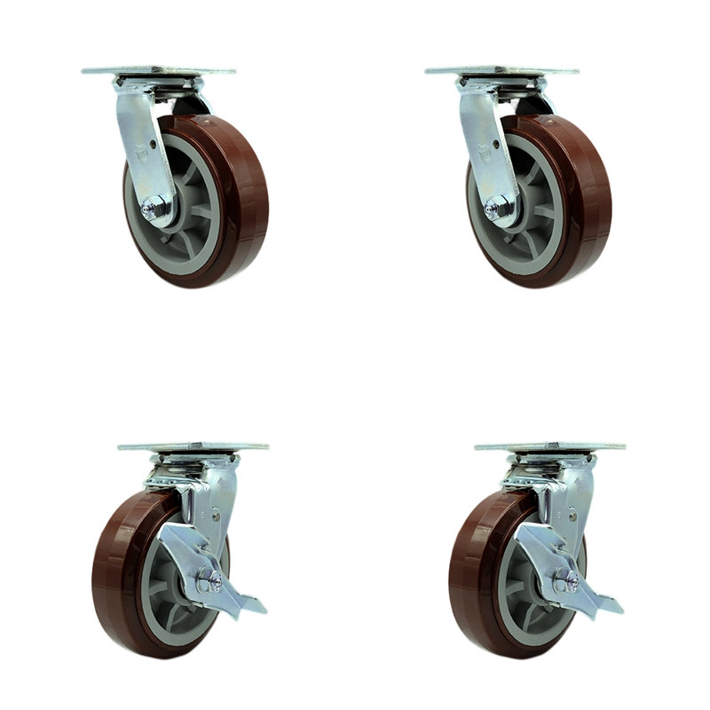 Ensemble de 4 roulettes en polyuréthane