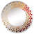 Beige Red Spiral Poteries