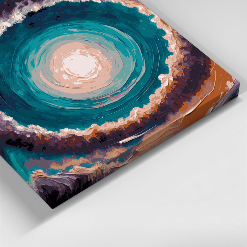 «Space Southern Ring Nebula», art mural sur toile mauve, H 12 po x l 18 po