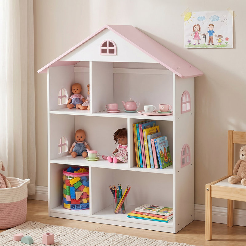 Bibliothèque standard pour enfants, organisateur de rangement de jouets avec bibliothèque pour enfants, étagère à livres, armoire de rangement, présentoir à livres
