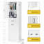 Grande armoire de rangement moderne pour salle de bain - capacité de 80 lb avec bac inclinable - tablettes réglables et charnières à fermeture en douceur - poignées en aluminium pour l'organisation à la maison-114286756