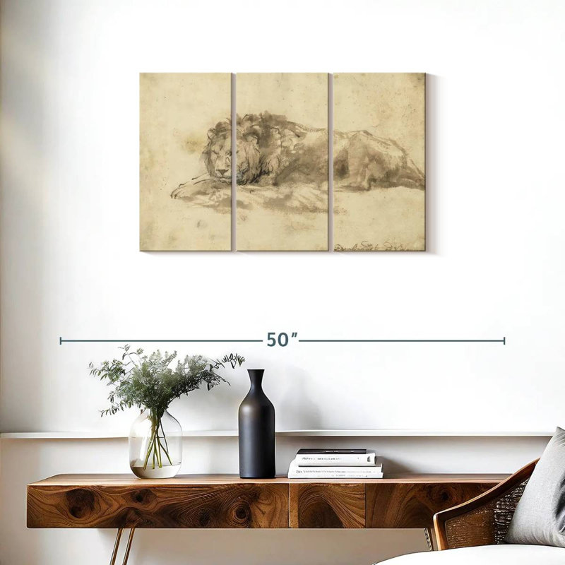 Brampt Reclining Lion, 20" H x 33" W