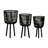 S/3 Bamboo Footed Planters 11/13/15"-277114937