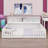 Floor Bed With Side Bookcase,Shelves,Guardrails