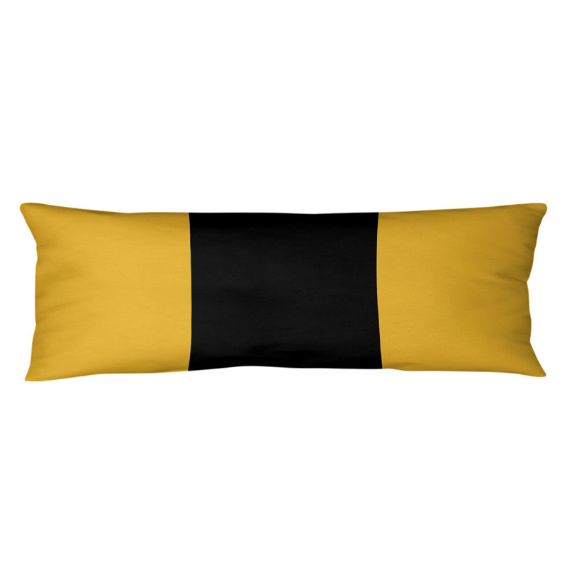 Oreiller de corps en polyester / polyester Arizona Football Stripes, Doré / milieu noir, Missouri