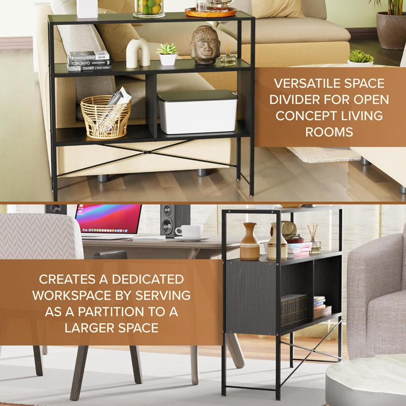 3Tier Behind Couch Table Skinny Thin Sofa Table With Storage