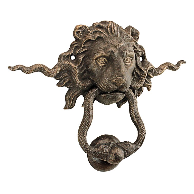 Design Toscano Lion and the Snake Cast Iron Foundry French Royalty  Decorative Door Knocker  Reviews Wayfair