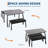 Dining Table Set for 4 Metal Frame Kitchen 3Pcs Dining Room Table Furniture for Apartment Studio Home Easy Assembly Grey-75632469