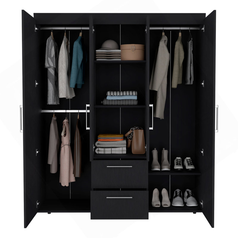 Armoire Elma, Bedroom, Black