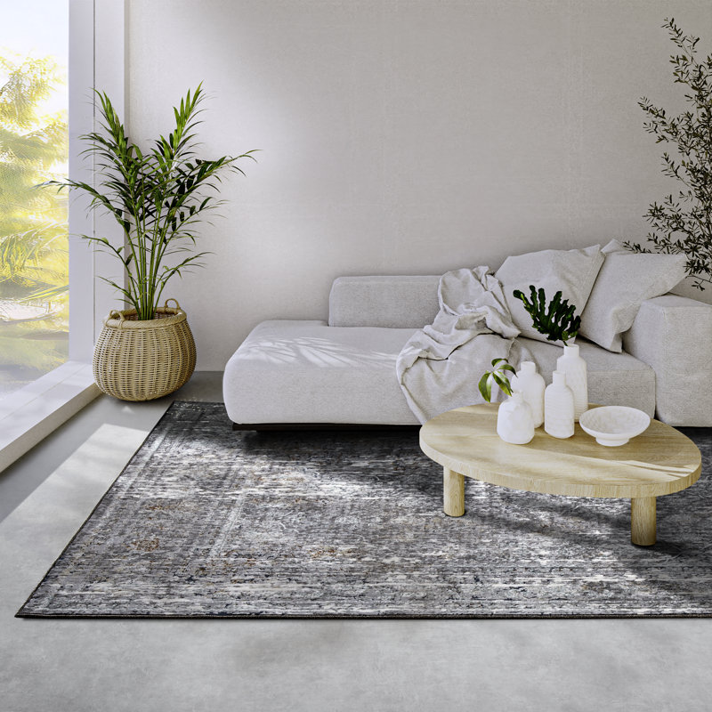 Kollektion 1809 No Pattern And No Solid Colour Machine Woven Brown Area Rug, Rectangle 3'7" x 5'5"