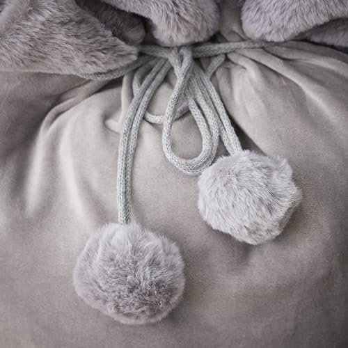 Faux Fur Santa Sack, Light Grey