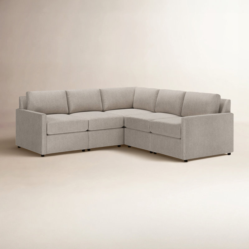 Damari 99" 5 - Piece Modular Corner Sectional, Monique Twine Textured Chenille