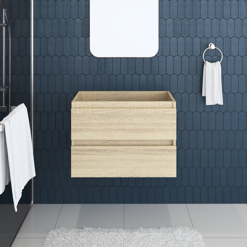 Salt 29.5'' Single Bathroom Vanity Base Only, White Oak