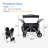 Stroller Wagon For 2 Kids,  Cart Featuring 2 High Seat With 5-point Harnesses And Adjustable Canopy, Foldable Double Push Bar For Garden