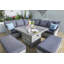 Heritage Grand Square Gas Fire Pit Casual Dining Set