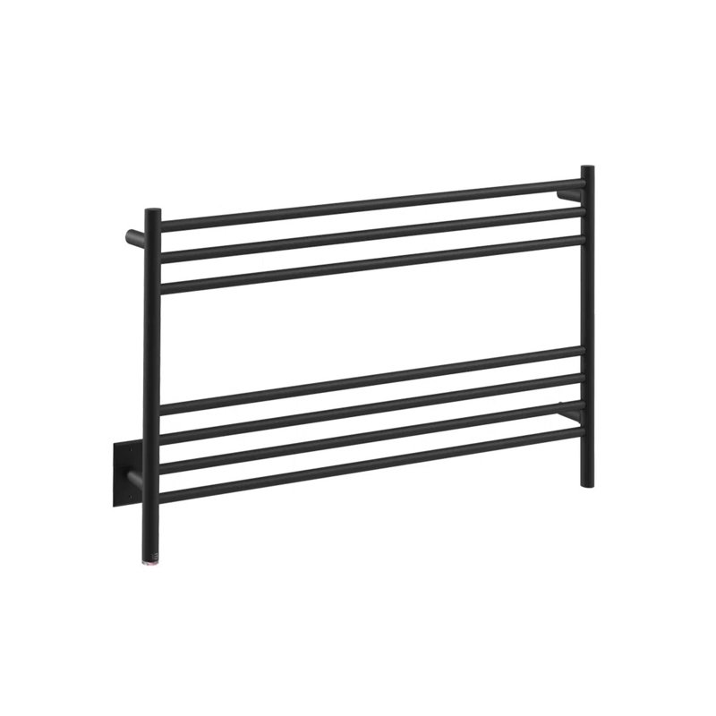 Natural 7 Double Wall Mounted Towel Rack, 23" H x 43.75" L x 4.5" D, Polished Stainless Steel