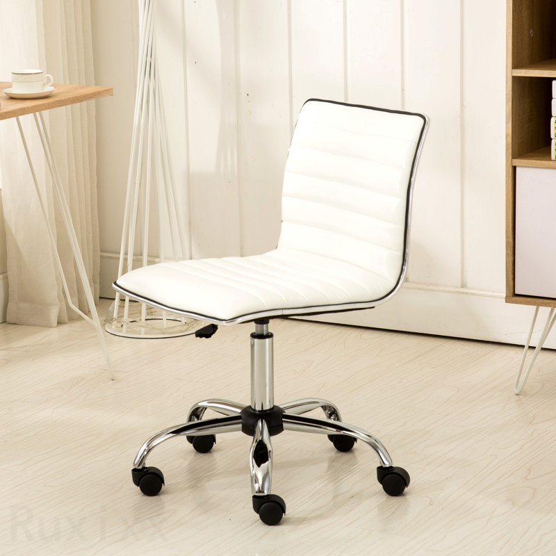 White Chromel Adjustable Air Lift Office Chair, White