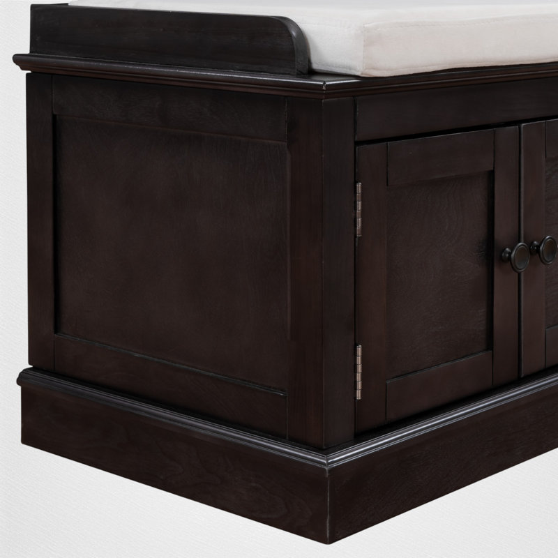 Banc de rangement rembourré, Espresso