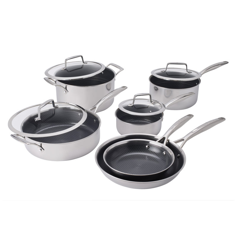 Henckels Paradigm Ceramic 10-Pc Stainless Steel Dual Performance Cookware Set