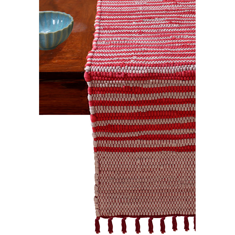 TABLE-RUNNER, 108" L x 15" D, Red/White