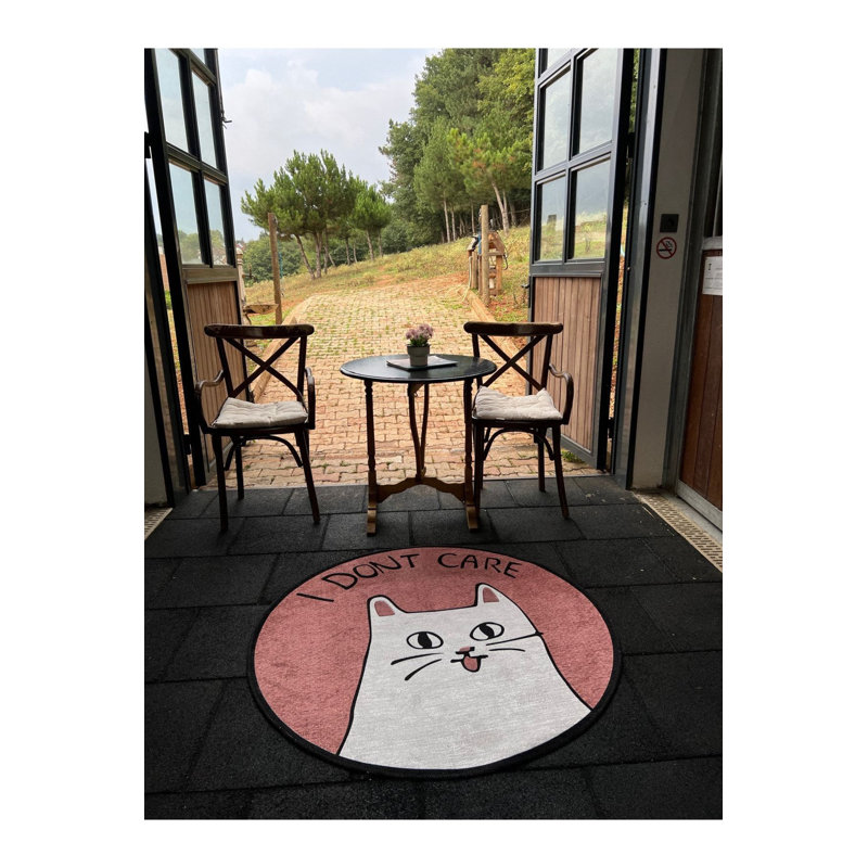 Tapis rond rond lavable, Sous-tapis rond 3 pi 3 po inclus