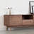 Simple black walnut solid wood TV cabinet-107393964