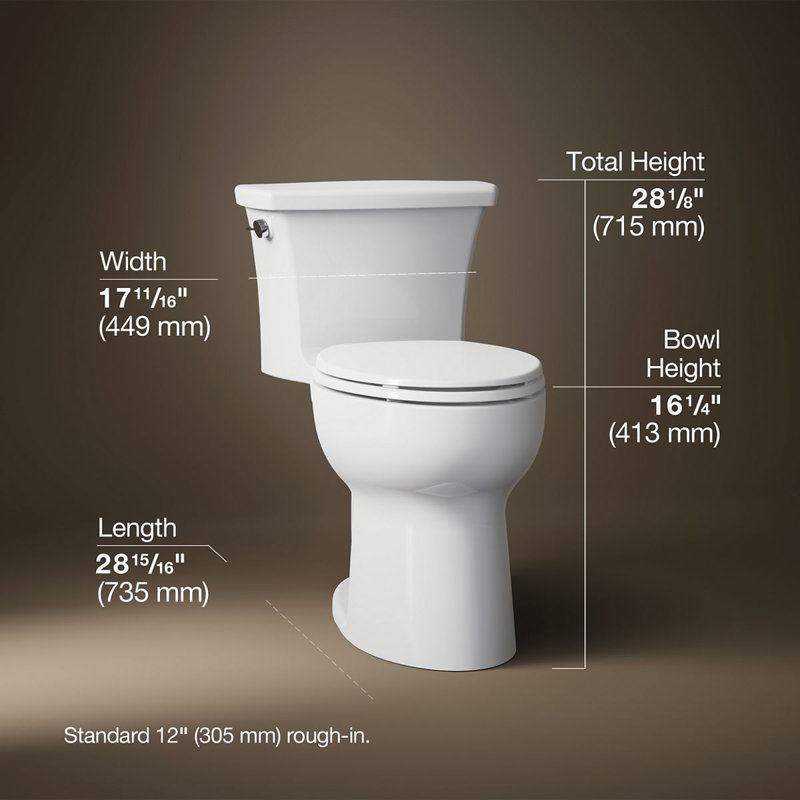 Highline One-Piece Elongated Toilet 1.28 Gpf