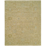 Wool Floral Area Rug in Beige