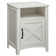 Bauman Farmhouse Nightstand, Bedside Table with a Cabinet and Open Compartment