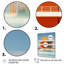Minimal Orange Beach House sur impression sur toile-1190230682-1190230685
