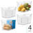 Divided Fridge Organizer Bin with Handles - Refrigerator or Freezer Bin - Organize Food Pouches or Snacks