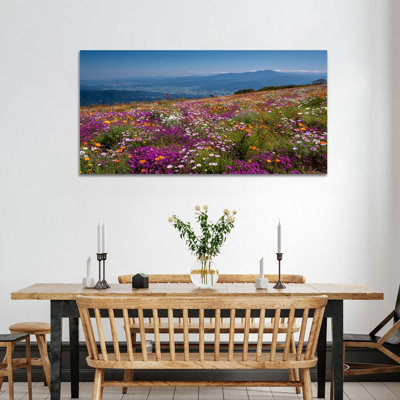 Décoration murale sur toile GUTTATY, images de paysage printanières, art mural floral grand nature pour le salon, affiche de fleur sauvage encadrée prête à être accrochée, 20 po x 40 po