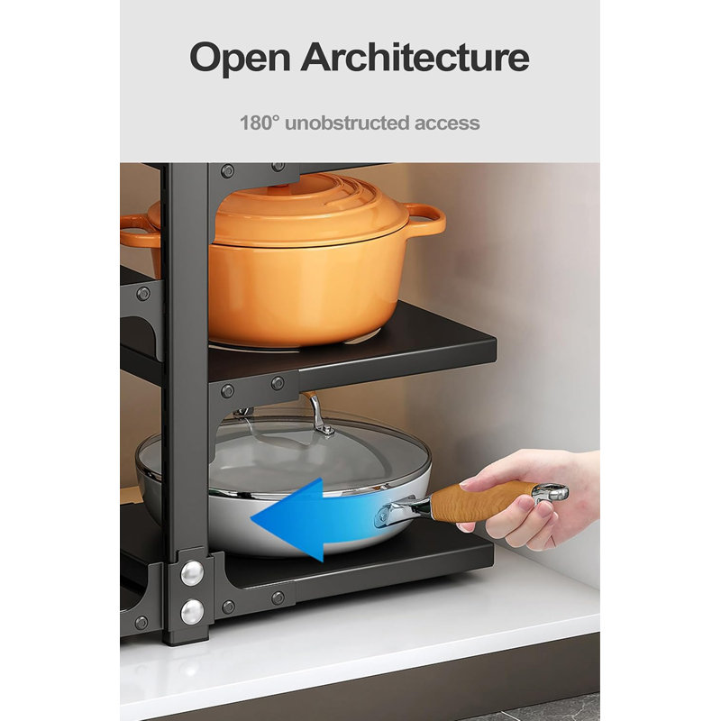 Organisateur de casseroles et de poêles pour armoire, support à casseroles sous l'évier