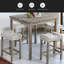 Ensemble de table de salle à manger, de bar et de chaises, ensemble de table de salle à manger 5 pièces, ensemble de table de petit déjeuner industriel, pour le salon, la salle à manger, la salle de jeux-2026212274-2026212272