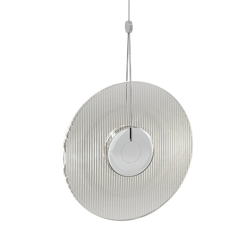 Meclisse 1 - Light LED Single Pendant, Clear, Silver