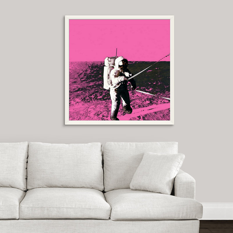 « spaces iii », reproduction d’art encadrée novogratz, H 27 po x l 27 po x P 1 po, Cadre blanc