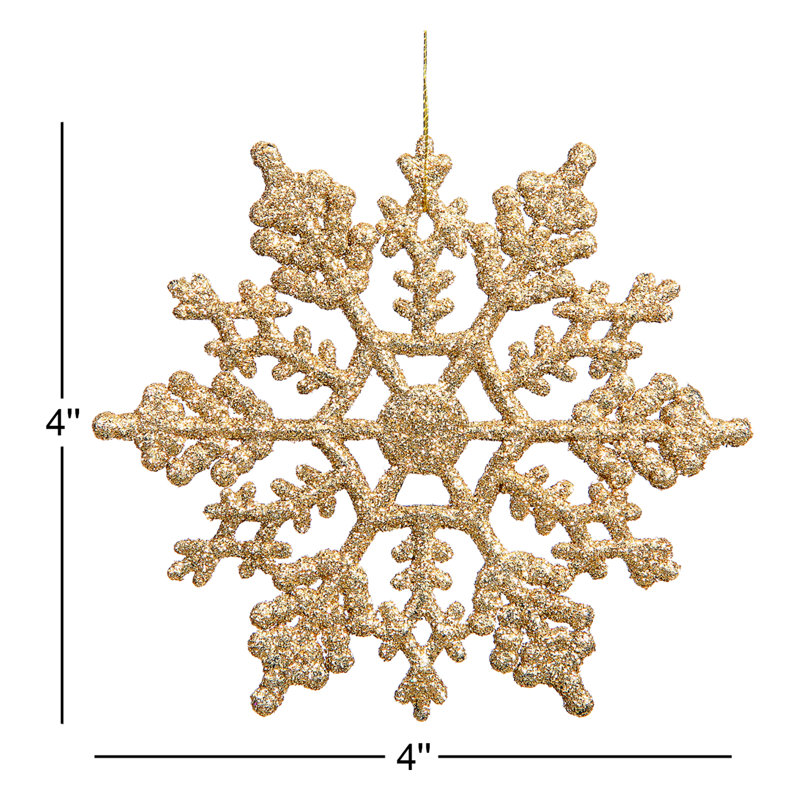 Ornement de Noël incassable 4 po, Or