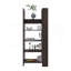 Bibliothèque, 5 tablettes, noyer foncé
