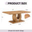 Table basse moderne et simple de luxe moderne de couleur bois. Le bureau d'ordinateur. La table de jeu. Convient à la salle à manger (seulement les tables, pas de chaises)