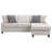 Billur Upholstered Sloped Arm Sectional Sofa Platinum-214667813