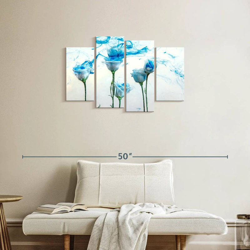 Harnek Underwater White Roses, 22'' H x 36'' W