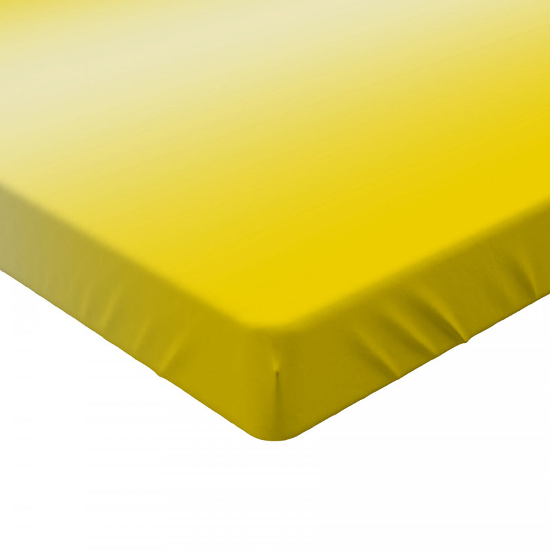 Microfiber Abstract Fitted Sheet, Full Fitted Sheet, Yellow, striped