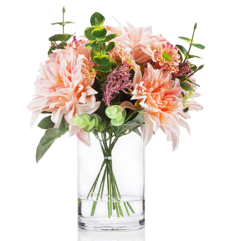 Pièce maîtresse de Dahlia en vase, Rose