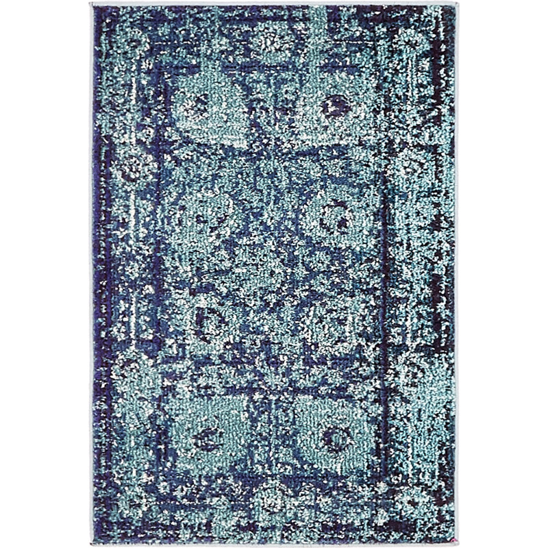 Tapis bleu ciel Colfin, Rectangle 2 pi 2 po x 3 pi 1 po