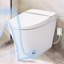 Upmarket Dual Flush Toilet - Heated Seat, Foot Sensor Flush, Night , Knob Control, Superior Flushing Quality High-Performance