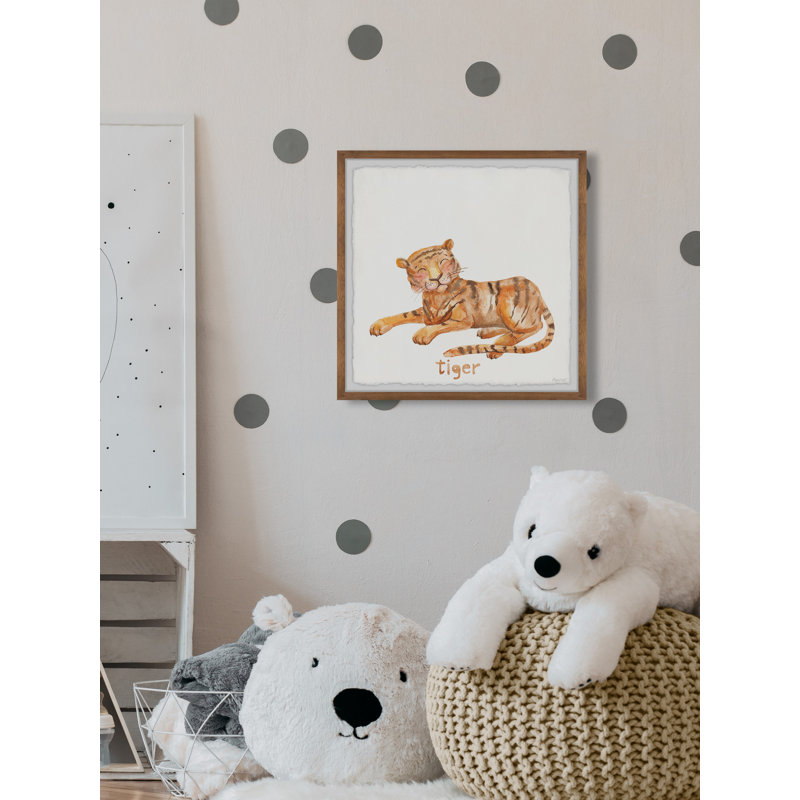 Reproduction encadrée d'Yves Little Tiger, H 12 po x l 12 po x P 1,5 po