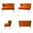 Euclid 47" Velvet 2-Seat Armless Loveseat-905681833