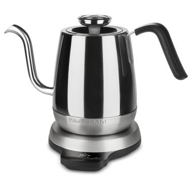 Dmofwhi Gooseneck Electric Kettle1.0L,1000W Electric Tea Kettle of 304 Stainless Steel,Auto Shut off,Water Kettle for Coffee and Tea -Matte Black