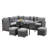 Hinesville 7 Piece Rattan Lounge Dining with Cushions-1254936781