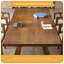 Table de conférence simple en bois massif brun-noisette-542509876
